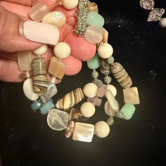 Natural Multi-Strand and Bold Single-Strand Beaded Bracelets - Picture 2 of 3